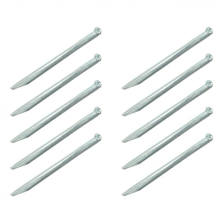 ProPlus - Half-round metal tent peg 30 cm - set of 10