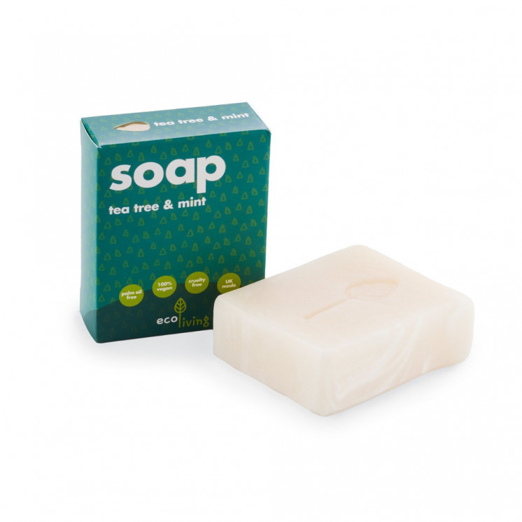 EcoLiving - handmade tea tree & mint soap 100g – vegan & refreshing