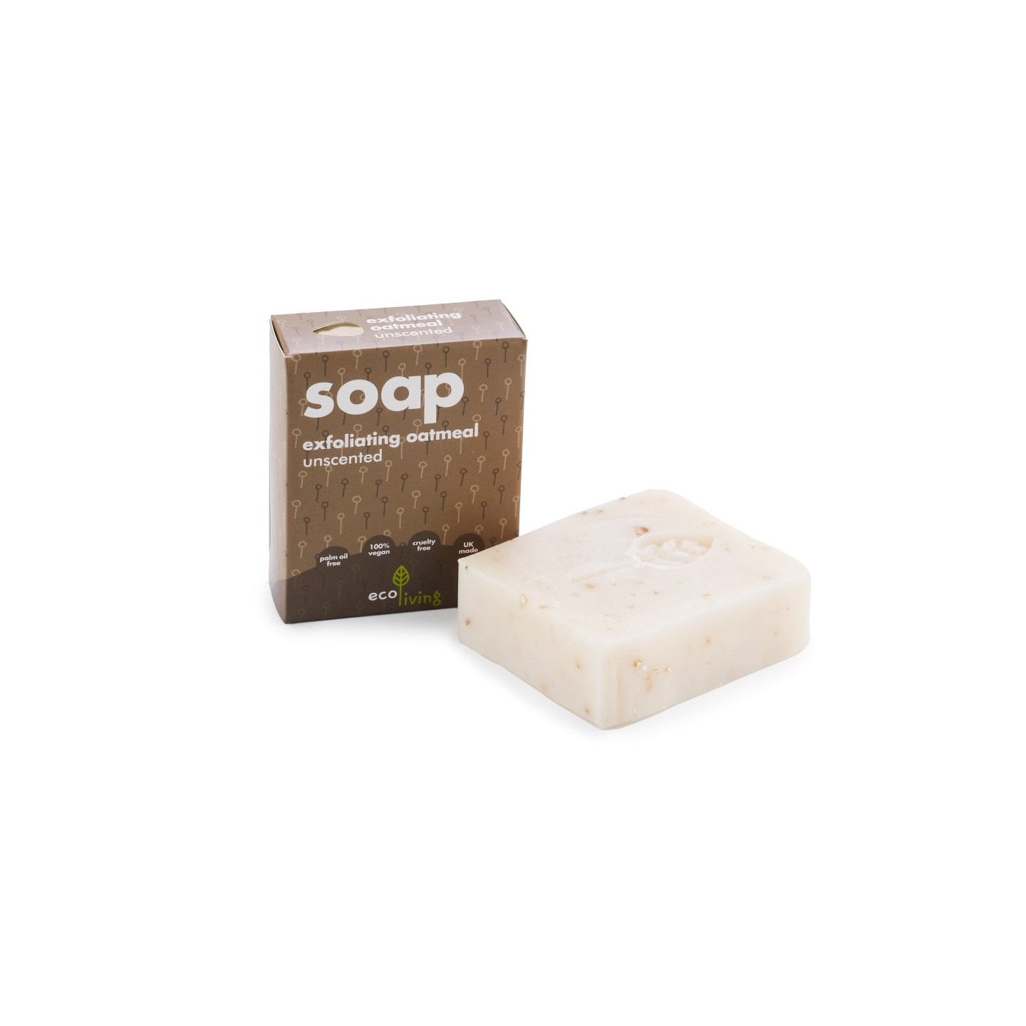 EcoLiving - unscented oatmeal soap 100g – exfoliating & vegan