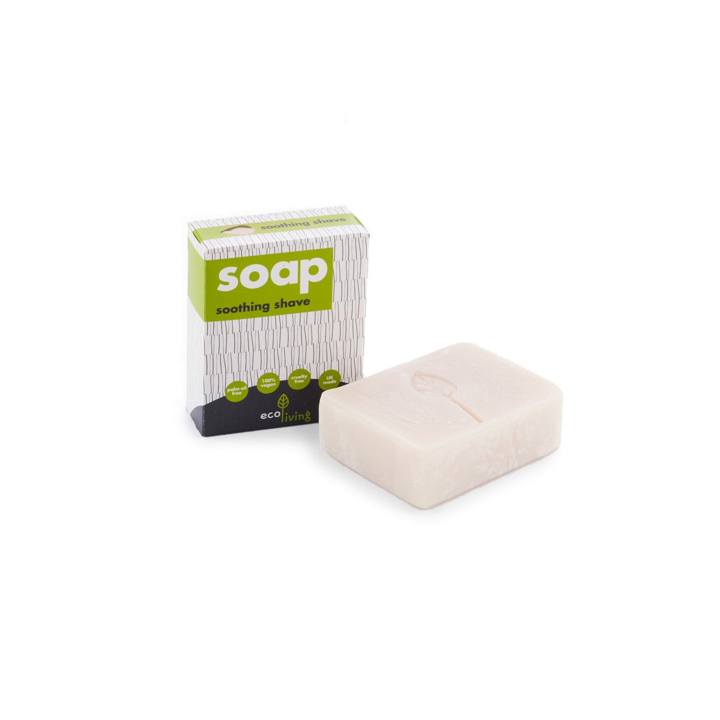 EcoLiving - handgemaakte scheerzeep soothing shave 100g – vegan & mild