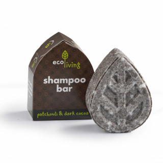 EcoLiving - patchouli & dark cocoa shampoo bar – vegan & soap-free