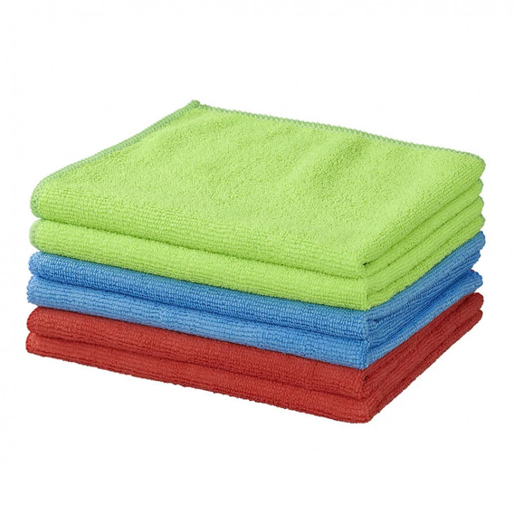 Microfiber Cloths 6-Pack 40x30cm - High-Quality Cleaning Cloths