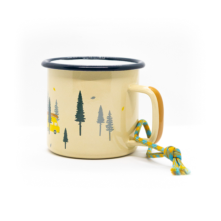 Roadtyping – langlebige 'Wild & Free' Emaille-Tasse