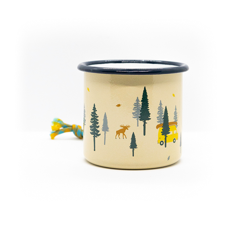 Roadtyping – langlebige 'Wild & Free' Emaille-Tasse