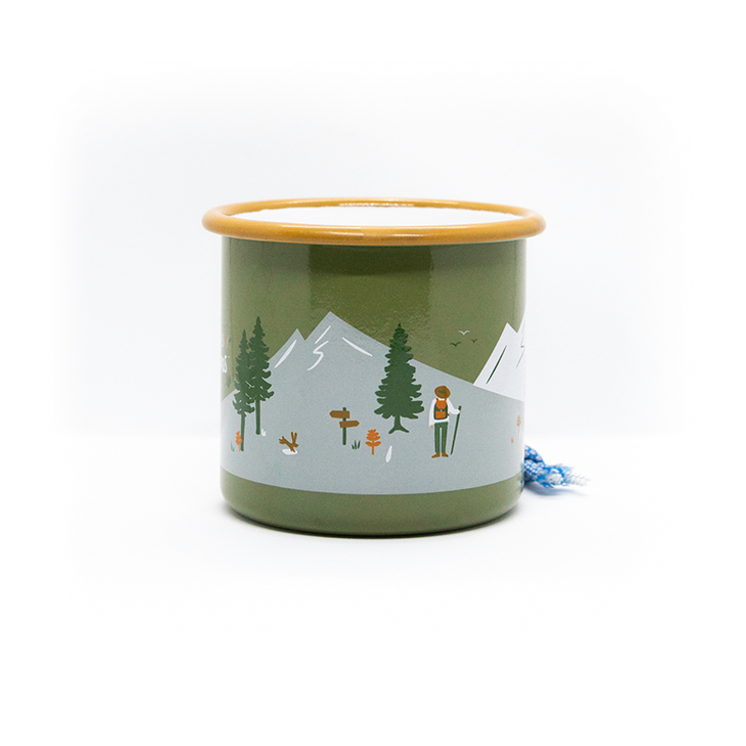 Roadtyping - langlebige 'Outdoor' Emaille-Tasse