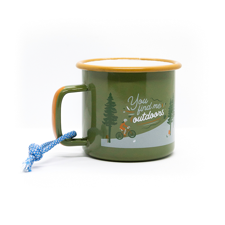 Roadtyping - langlebige 'Outdoor' Emaille-Tasse