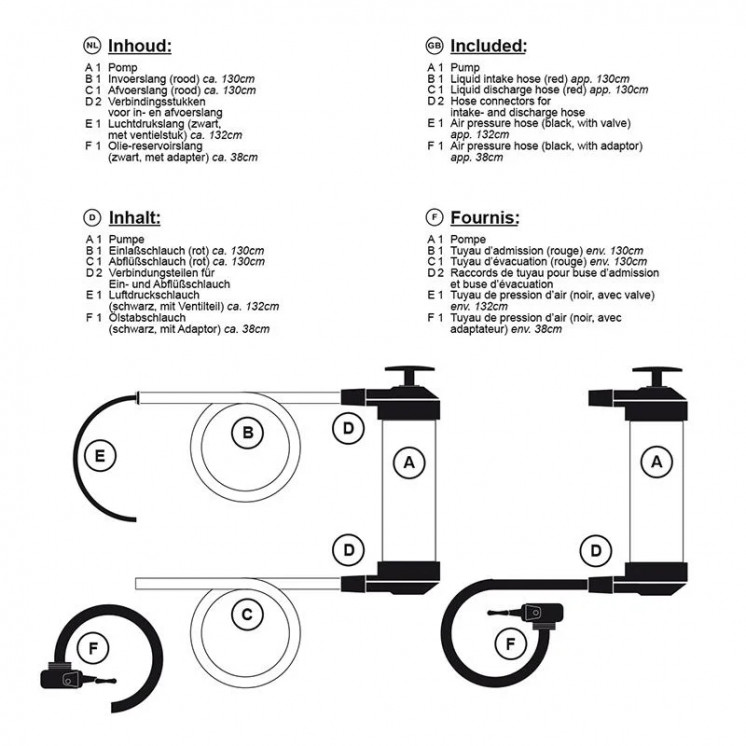 Pompe à air & à siphon (2-en-1)