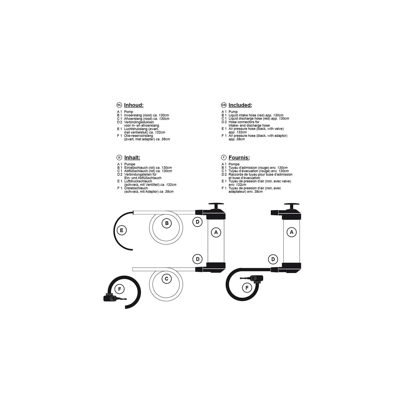 Air- & siphon pump (2-in-1)