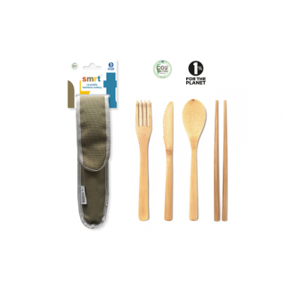 Reusable bamboo cutlery