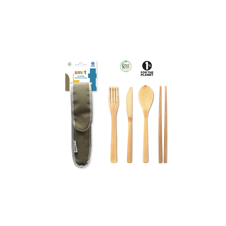 Reusable bamboo cutlery