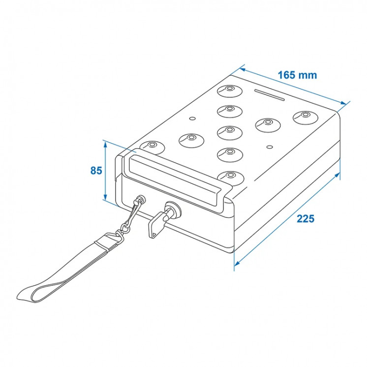 Steel safe with carriage