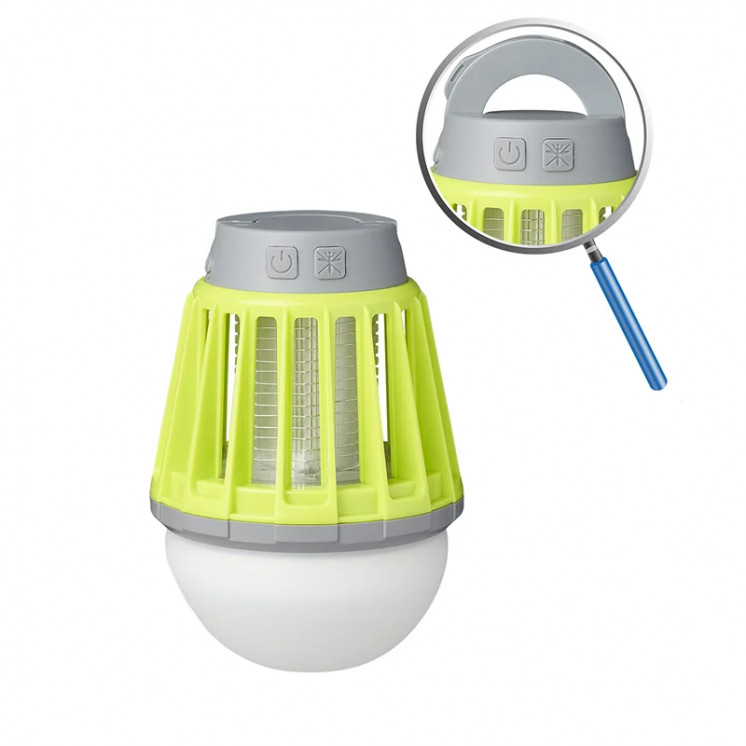 Rechargeable camping- & insect lamp (2-in-1)