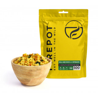 Firepot - Dal et riz aux épinards - Repas déshydraté