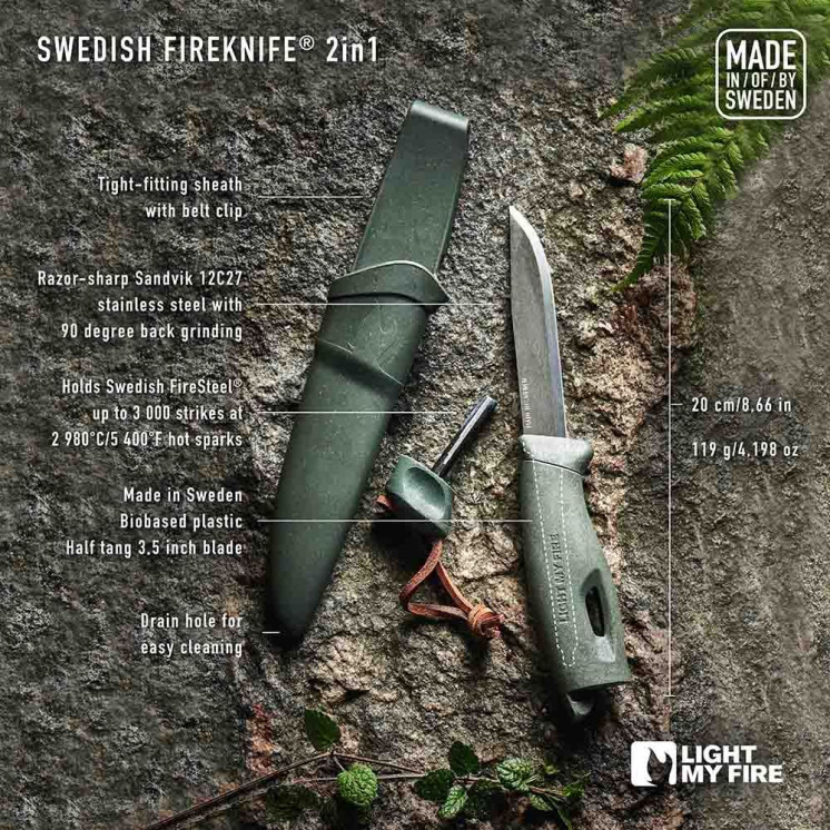 Light My Fire - Swedish FireKnife - 2in1 (Knife + Fire starter)