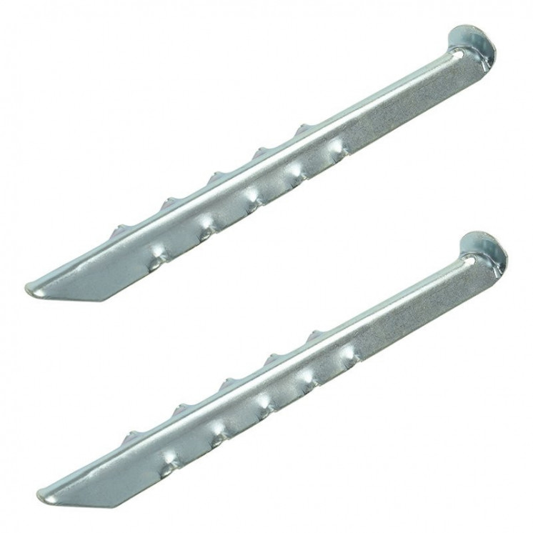 ProPlus - Geribbelde metalen tentharing 30 cm - set van 2