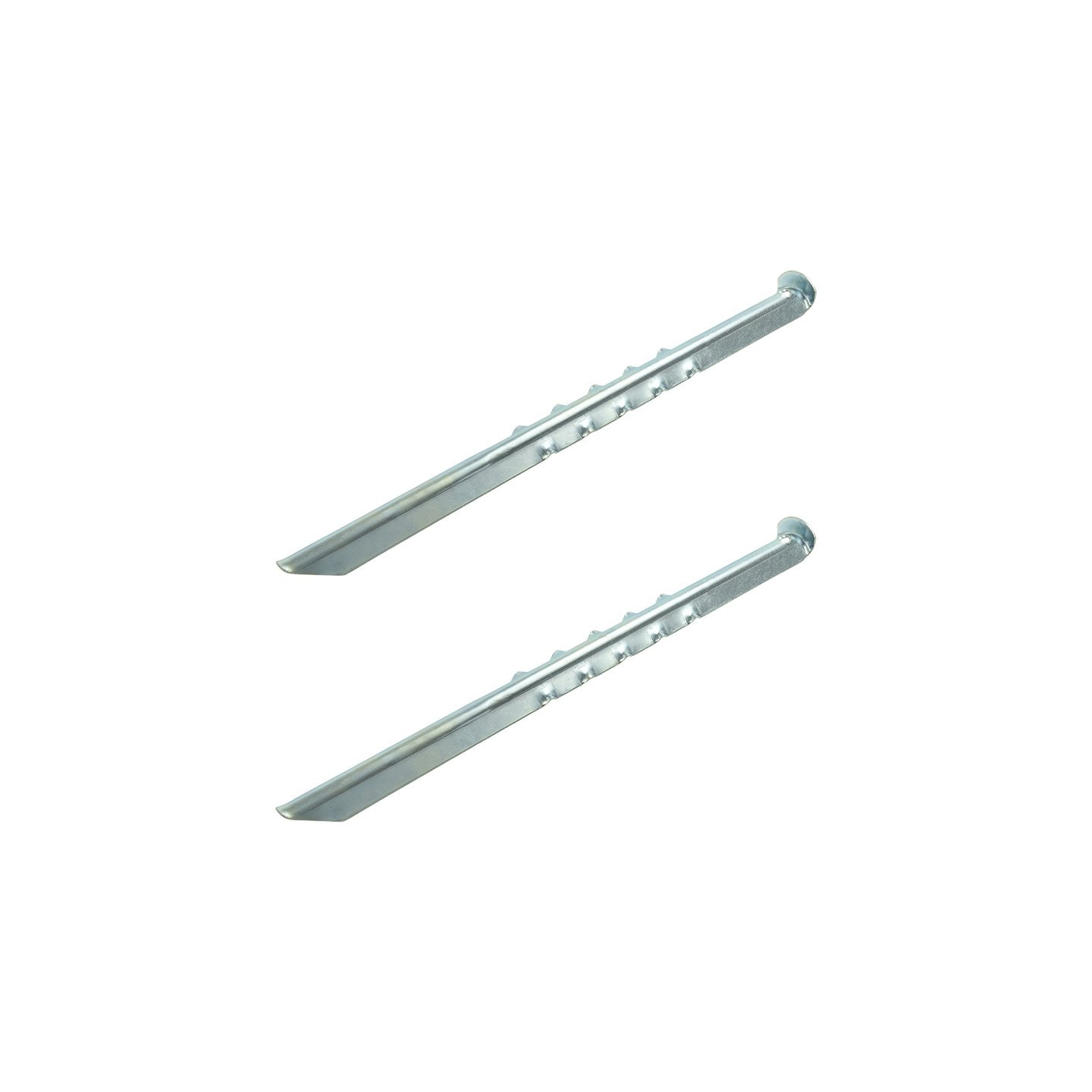 ProPlus - Gerippter Metall-Zelthering 40 cm - 2er-Set