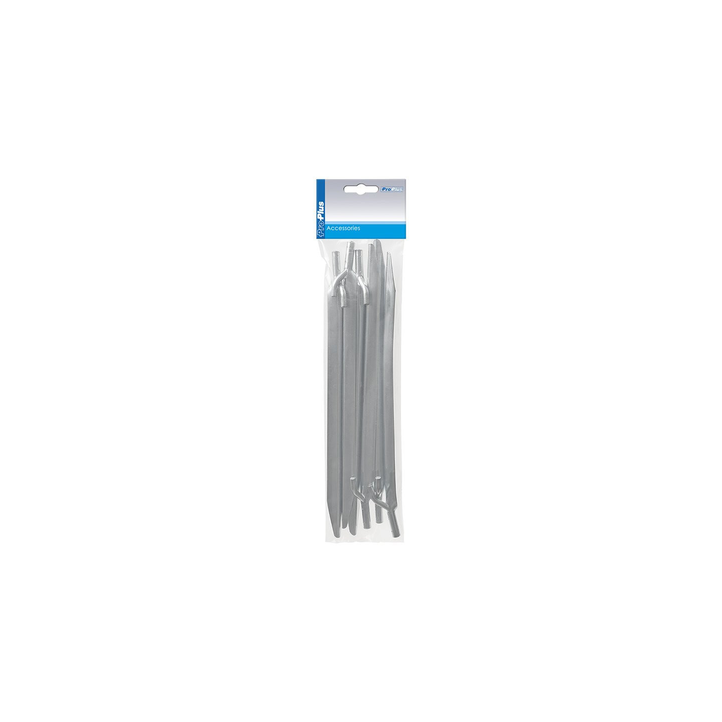 ProPlus - Metalen tentharing 30 cm met haak - set van 6