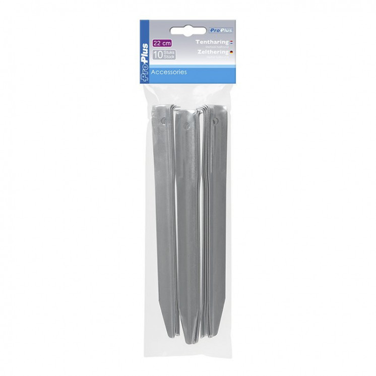 ProPlus - Half-round metal tent peg 22 cm - set of 10