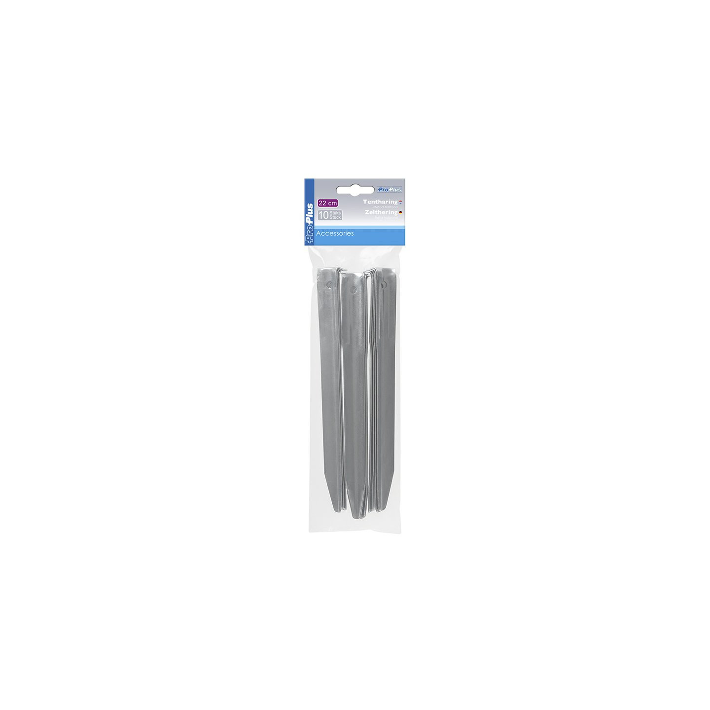 ProPlus - Half-round metal tent peg 22 cm - set of 10