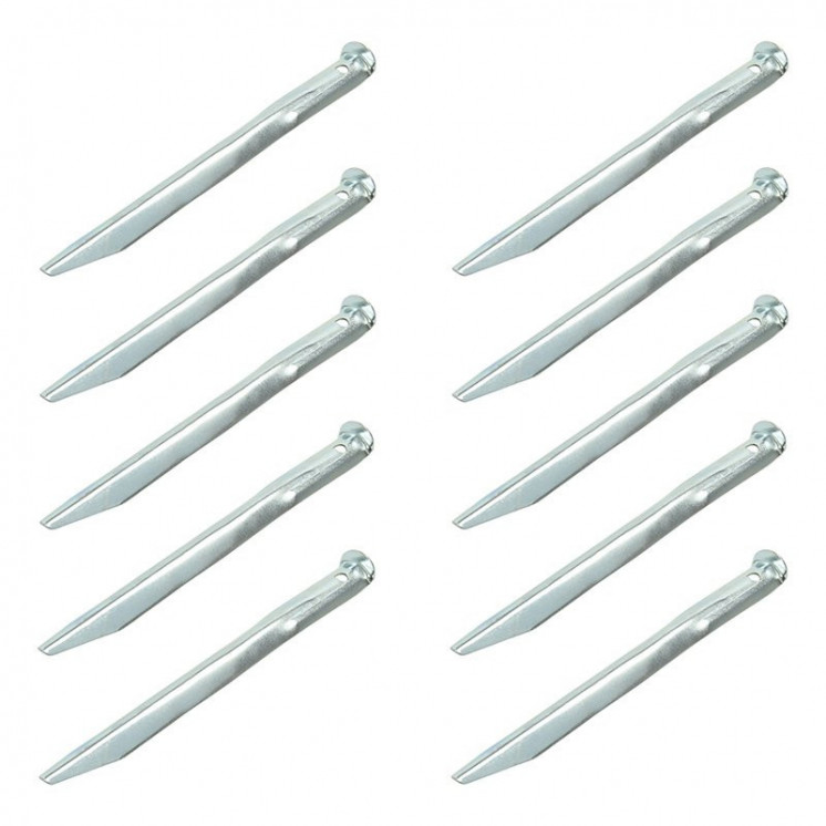 ProPlus - Half-round metal tent peg 22 cm - set of 10